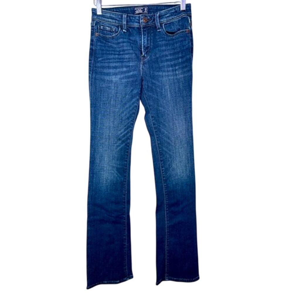 Abercrombie & Fitch Harper Low Rise Skinny Boot Cut Blue Denim Jeans Size 25 0 R